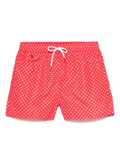 KITON PATTERNED-PRINT SWIM SHORTS