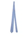 Kiton Flower Patterned Tie In Blue