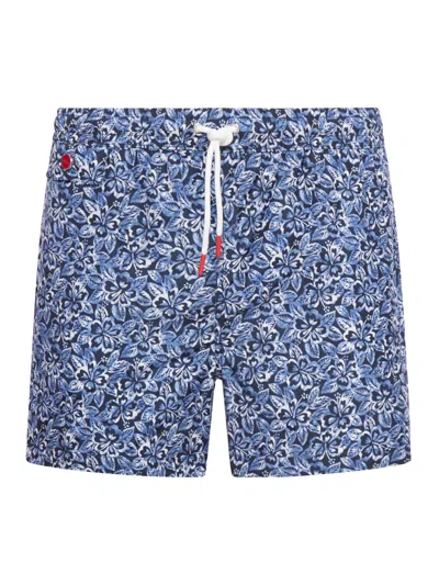 Kiton Patterned Swimsuit In Multicolour