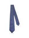 Kiton Patterned Tie In Blue
