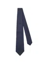 Kiton Patterned Tie In Blue