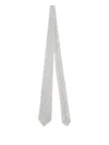 Kiton Floral Embroidery Tie In Gray