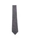 Kiton Patterned Tie In Gray