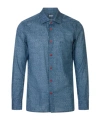 Kiton Patterned-print Button-up Shirt In Blue