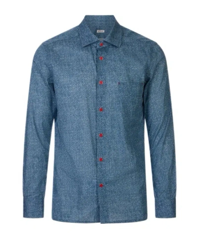 KITON PATTERNED-PRINT BUTTON-UP SHIRT