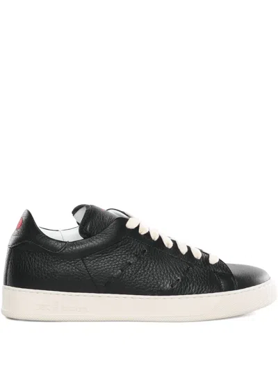 Kiton Pebbled Trainers In Black