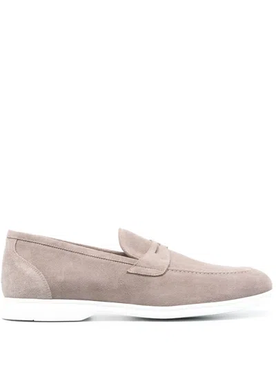 Kiton Suede Loafers In Beige