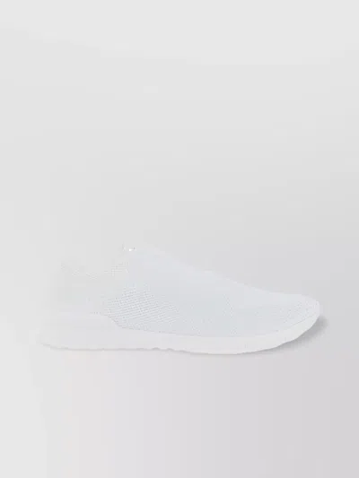 Kiton Perforated Fabric Mesh Slip-on Platform Sneakers