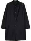 Kiton Pinstripe Single-breasted Coat In Black