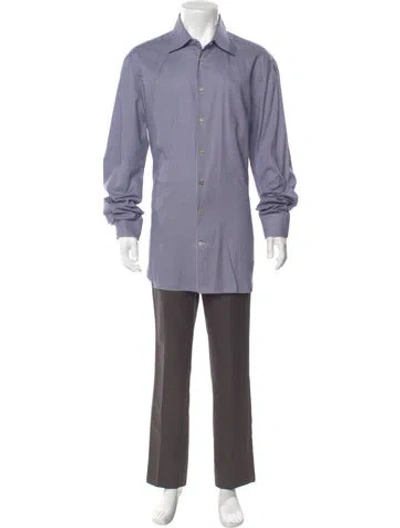 Pre-owned Kiton Plaid Print Long Sleeve Dress Shirt In Multi