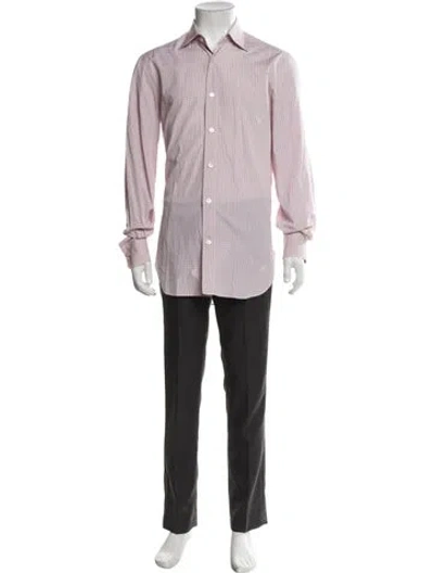 Pre-owned Kiton Plaid Print Long Sleeve Dress Shirt In Multi