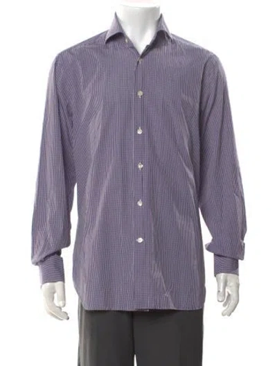 Pre-owned Kiton Plaid Print Long Sleeve Shirt In Multi