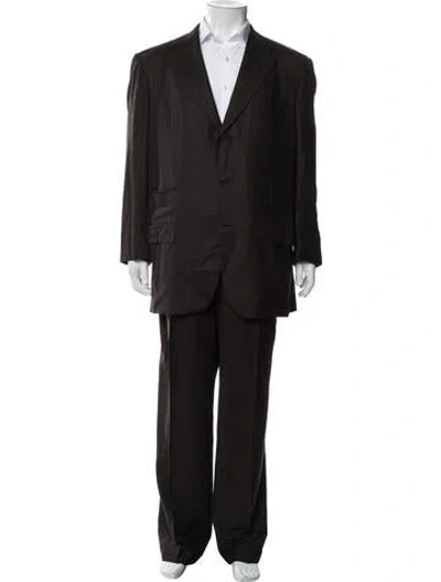 Pre-owned Kiton Plaid Print Two-piece Suit In Black