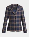Kiton Plaid Single-breasted Blazer In Multi