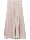 Kiton Pleat-detail Midi Skirt In 褐色
