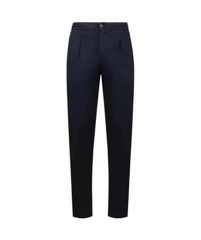 Kiton Slim-fit Pants In Blue
