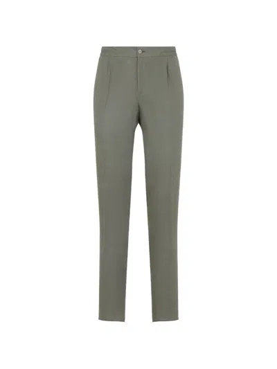 Kiton Pleated Trousers In Green