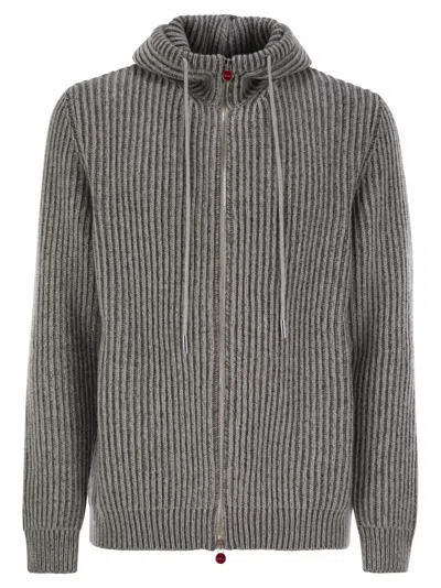 KITON KITON PLUSH CUT CASHMERE JACKET