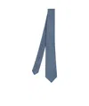 Kiton Micro Pattern Blue Diamond Tie In Blue