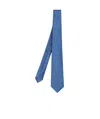 Kiton Micro Pattern Blue Diamond Tie In Blue