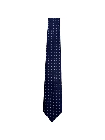 Kiton Pointed-tip Silk Tie In Blue