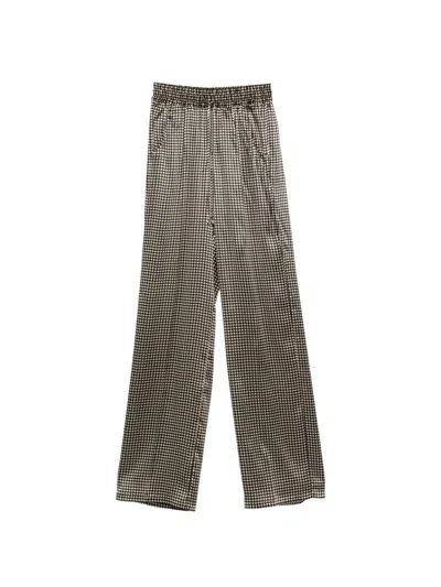 Kiton Polka-dot Drawstring Trousers In Black