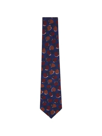 Kiton Polka-dot Tie In Blue
