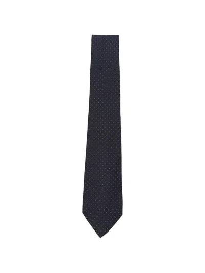 Kiton Polka-dot Tie In Blue