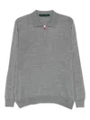 Kiton Grey Wool Pole In Gray