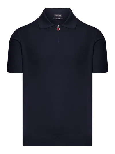 Kiton Man Sweater Black Size 40 Cotton In Blue