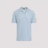 Kiton Cotton Polo Shirt Perforated Fabric In Blue