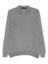 Kiton Grey Wool Pole In Gray