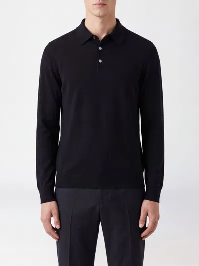 Kiton Polo Shirt Men Color Black In Multi