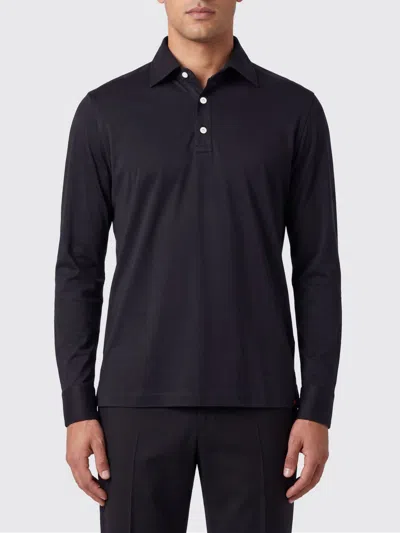 Kiton Polo Shirt Men In Black
