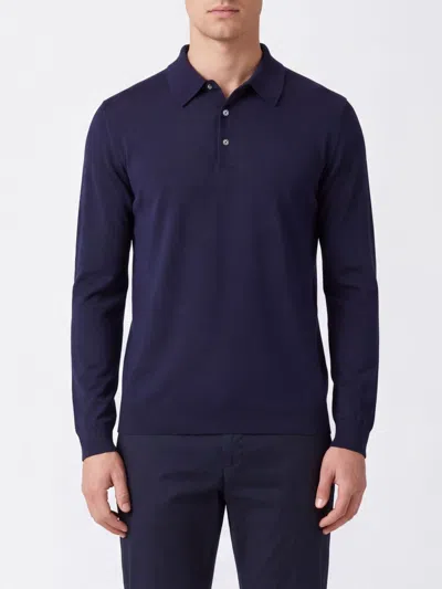 Kiton Polo Shirt Men Color Navy In Blue