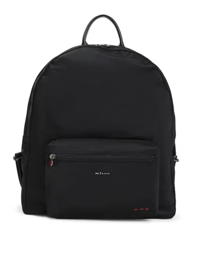 Kiton Polyamide Backpack In Black