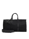 Kiton Nylon Duffle Bag With Leather Inserts