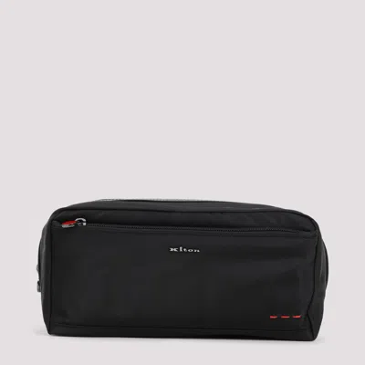 Kiton Polyamide Pouch In Nero