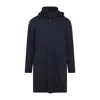 Kiton Polyester Coat With Standing Collar And Hidden Hood