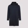 Kiton Polyester Coat In Blue
