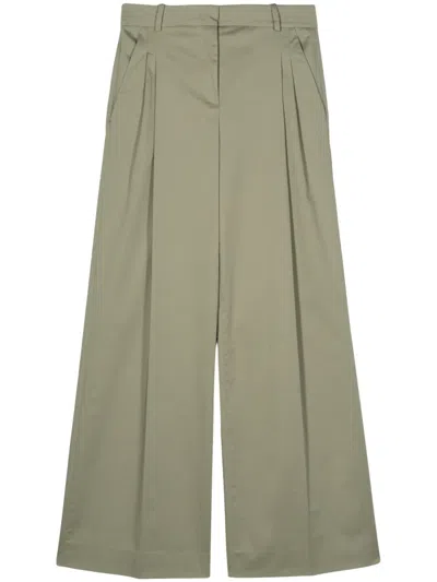Kiton Weite Popeline-hose In Grün