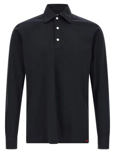 Kiton 'positano' Polo Shirt In Black