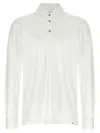 Kiton 'positano' Button-down Collar Polo Shirt In White