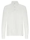 Kiton 'positano' Button-down Collar Polo Shirt In White
