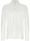Kiton 'positano' Button-down Collar Polo Shirt In White