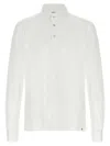 Kiton 'positano' Button-down Collar Polo Shirt In White