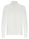 Kiton 'positano' Button-down Collar Polo Shirt In White