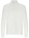 Kiton 'positano' Button-down Collar Polo Shirt In White