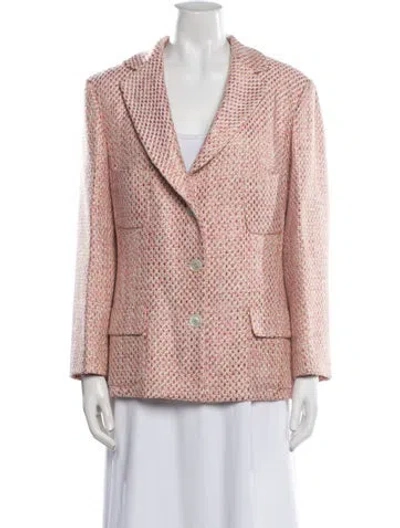 Pre-owned Kiton Printed Blazer In Pink