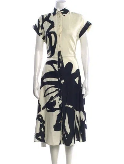 Pre-owned Kiton Printed Midi Length Dress In Multi